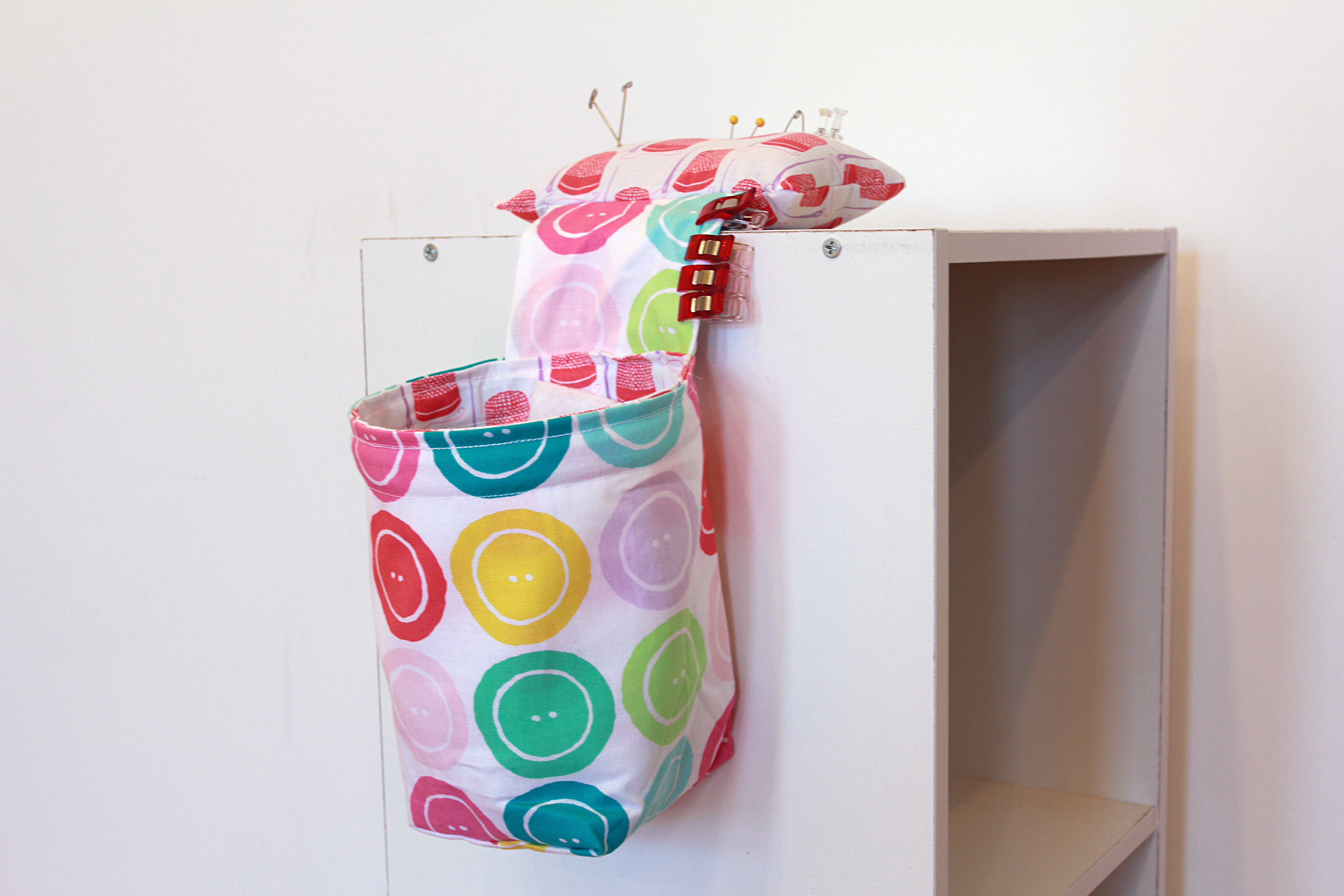 Weighted Pincushion and Scrap Bag Man Sewing