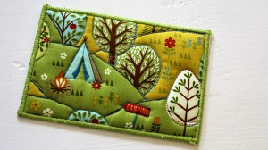 fabric postcards