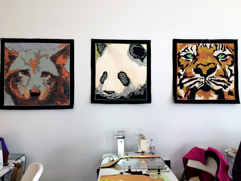 These one's were pretty popular this weekend, it's hard not to fall in love with quilts that have animals though, especially when the quilts carry an amazing story!