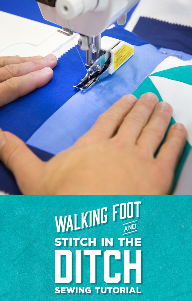 Walking Foot and Stitch in the Ditch Sewing Tutorial Man Sewing