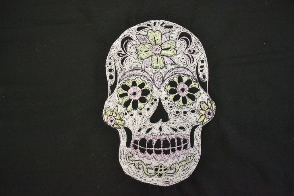 Sugar Skull Man Sewing