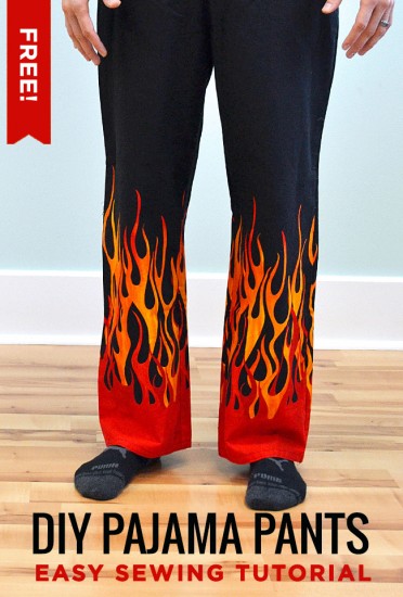 Border Print Pajama Bottoms – Man Sewing