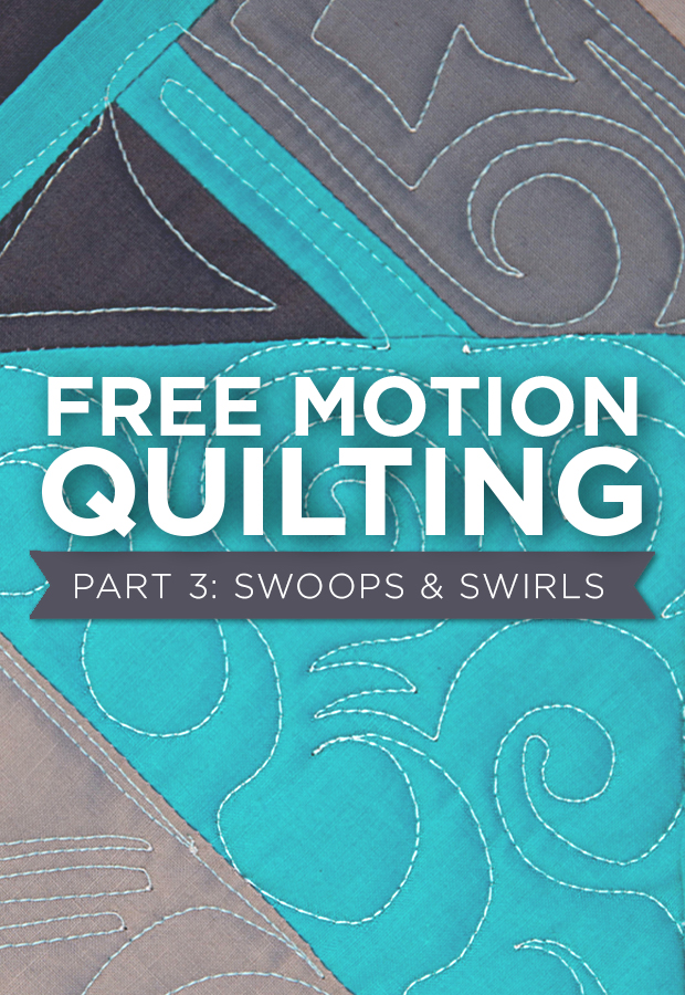 Free Motion Quilting Swoops and Swirls Man Sewing