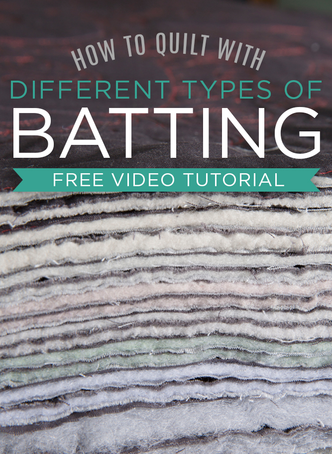 Tutorial How to Quilt with Different Types of Batting Man Sewing