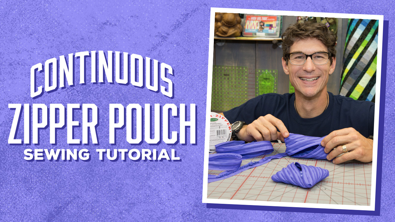 Make an easy Continuous Zipper Pouch with Rob!