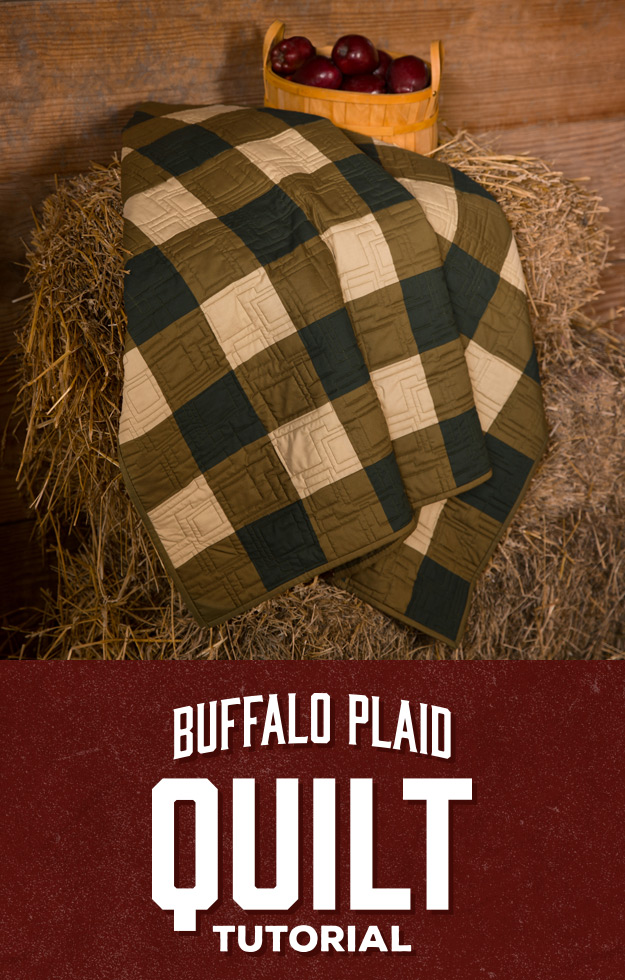 Buffalo Plaid Quilt Man Sewing