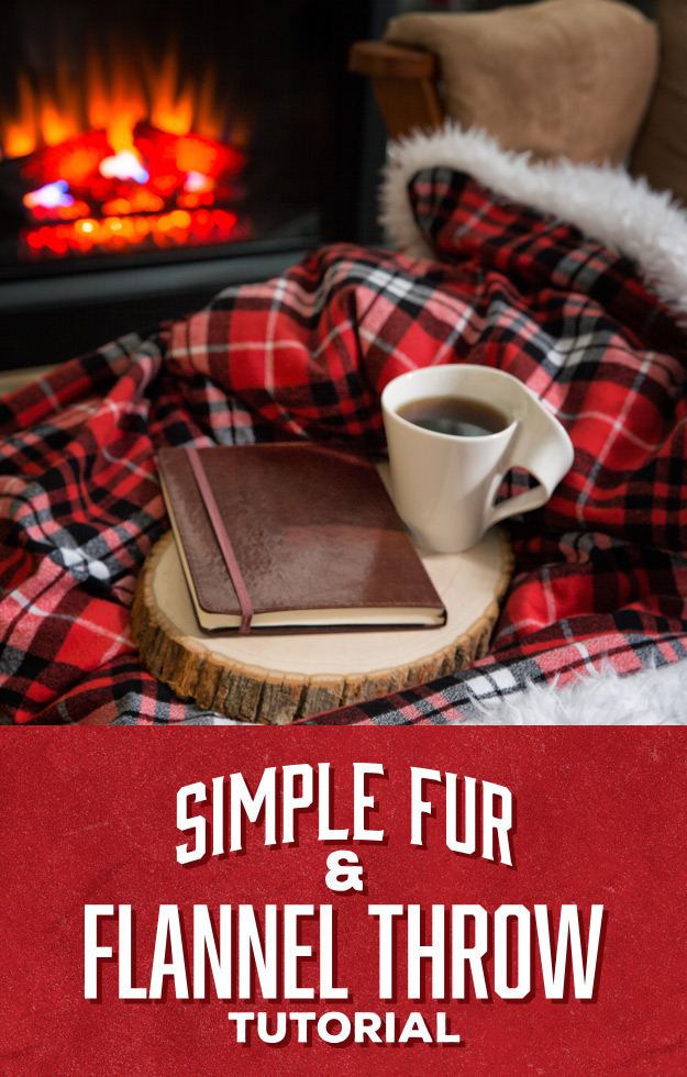 Simple Fur and Flannel Throw Man Sewing