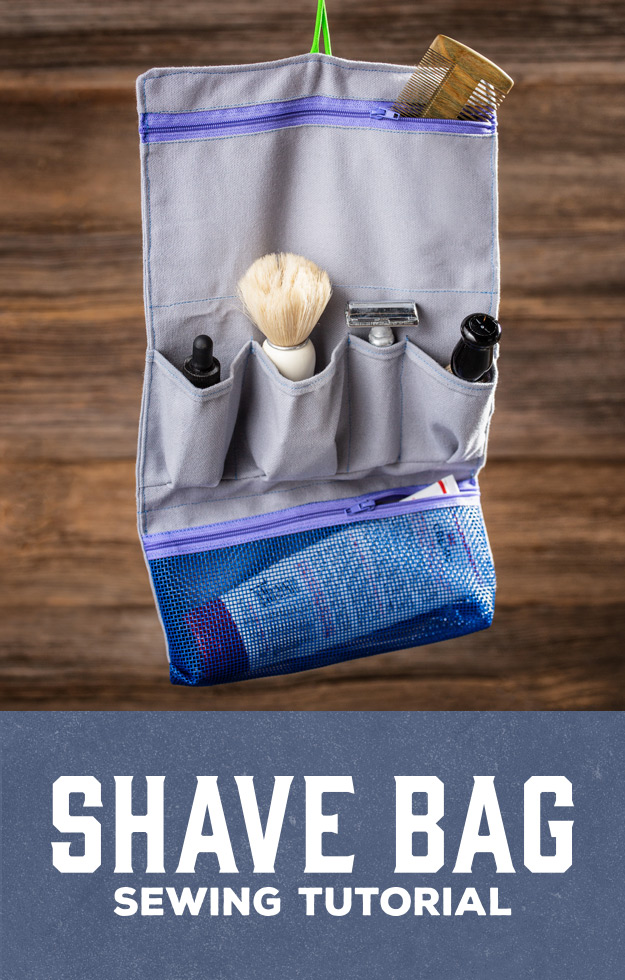 Shave Bag Man Sewing