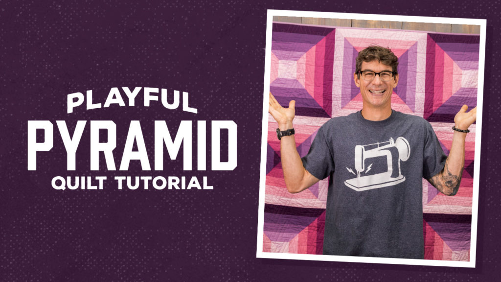 Playful Pyramid Quilt – Man Sewing